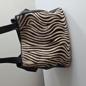 Geniune Leather Stylish Zebra Print Women's Bag
